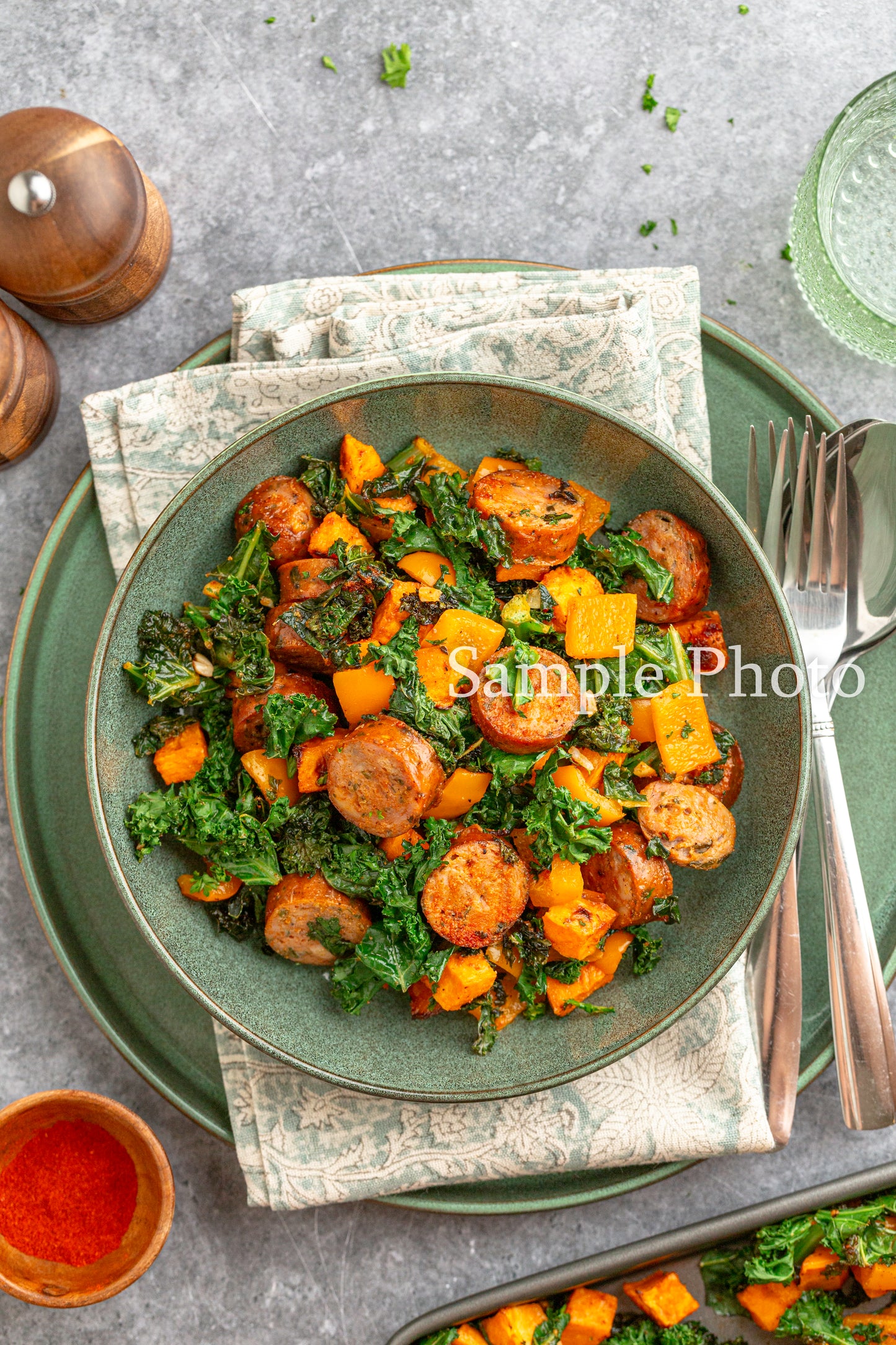 Sheet Pan Sausage, Kale and Sweet Potatoes - Set 2