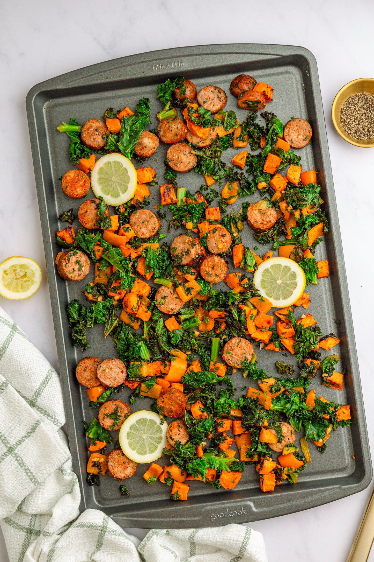 Sheet Pan Sausage, Kale and Sweet Potatoes - Set 3