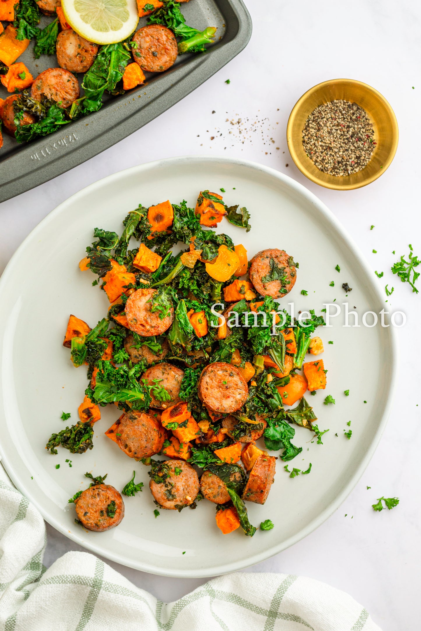 Sheet Pan Sausage, Kale and Sweet Potatoes - Set 3