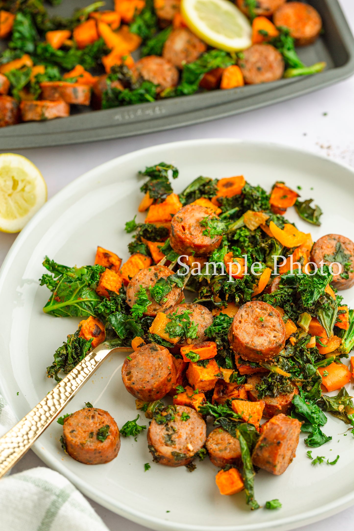 Sheet Pan Sausage, Kale and Sweet Potatoes - Set 3