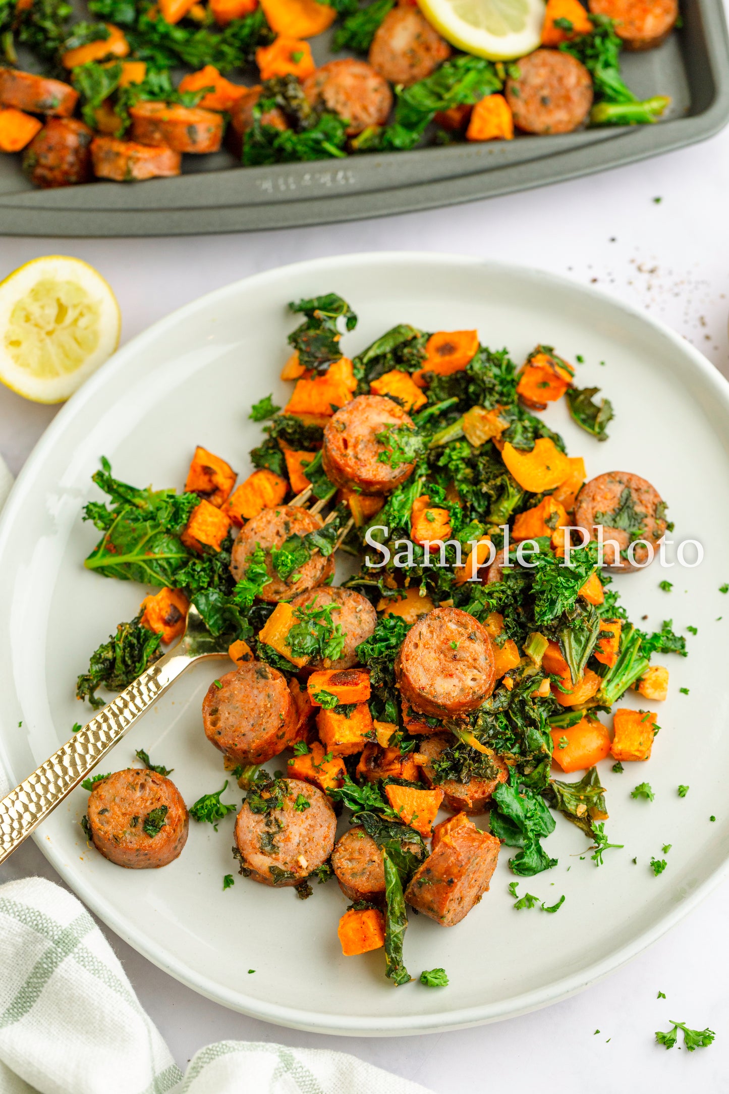 Sheet Pan Sausage, Kale and Sweet Potatoes - Set 3