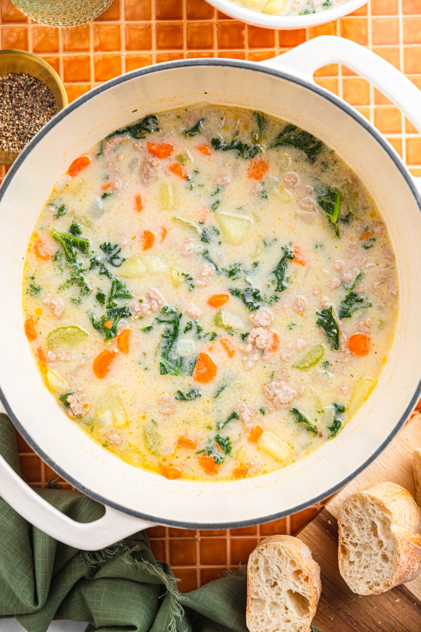 Tuscan Potato Sausage Soup - Set 2