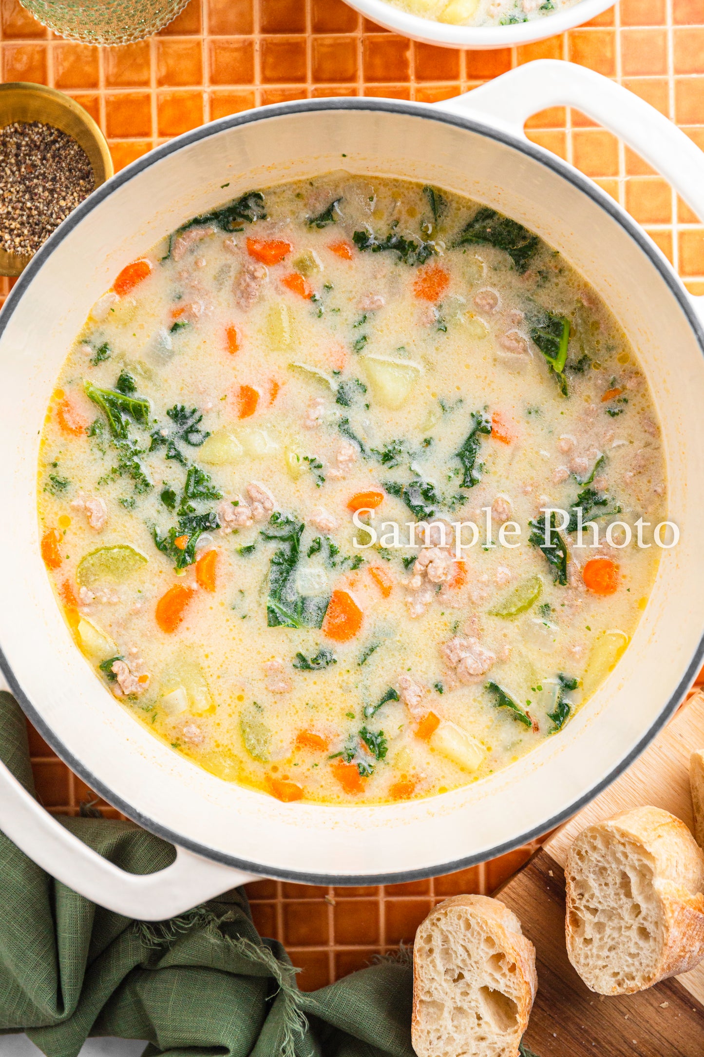Tuscan Potato Sausage Soup - Set 2