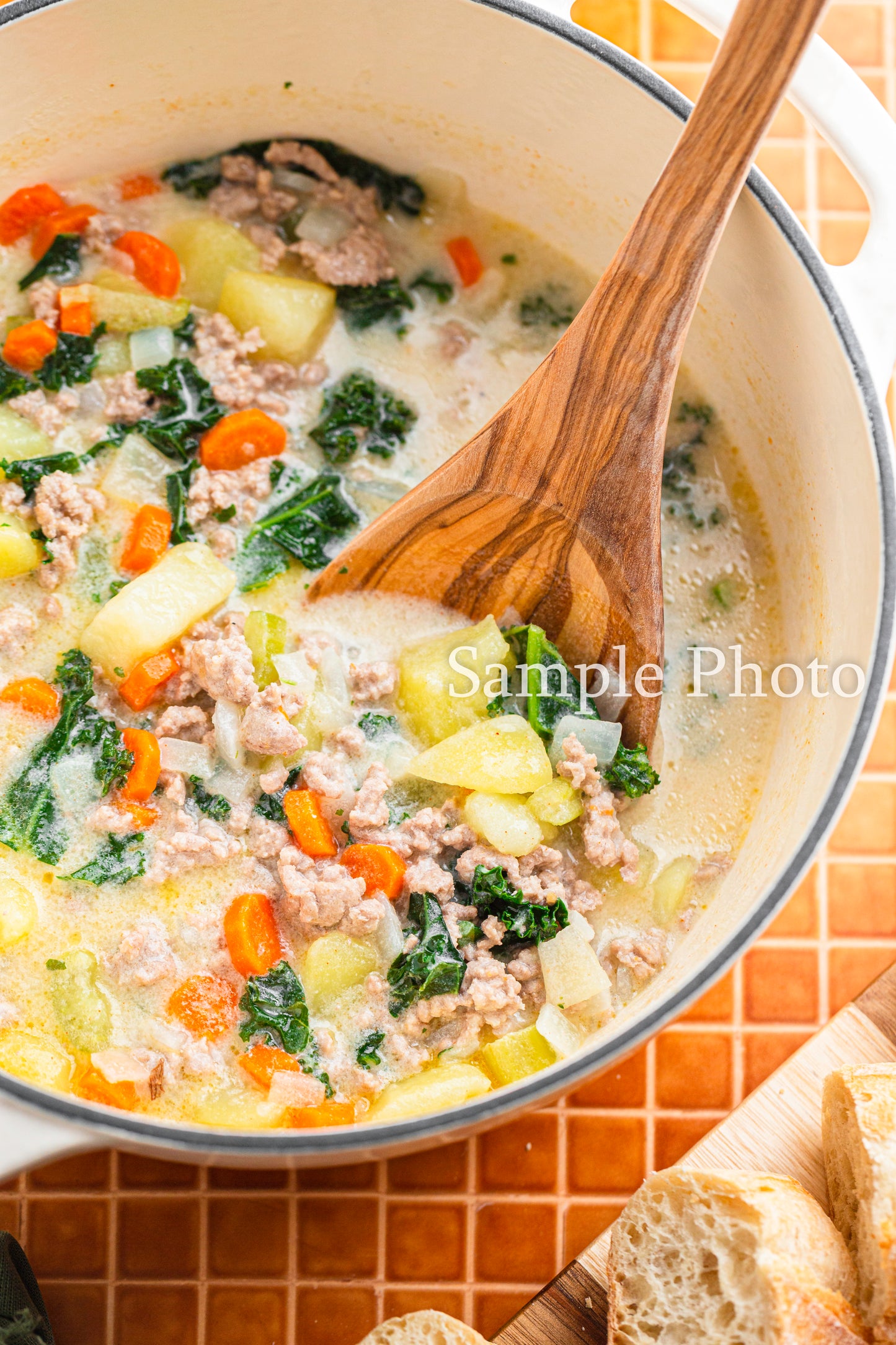 Tuscan Potato Sausage Soup - Set 2