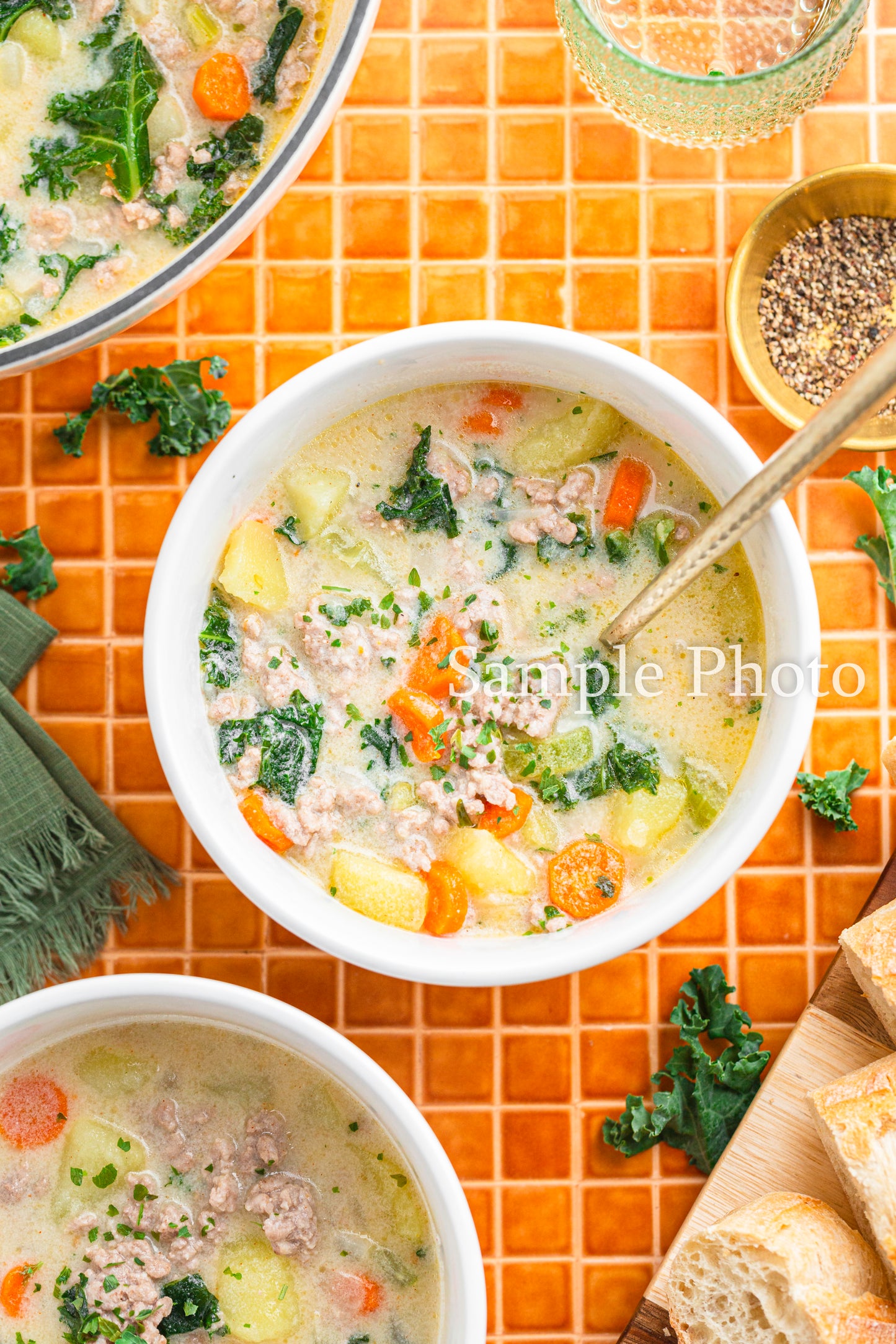 Tuscan Potato Sausage Soup - Set 2