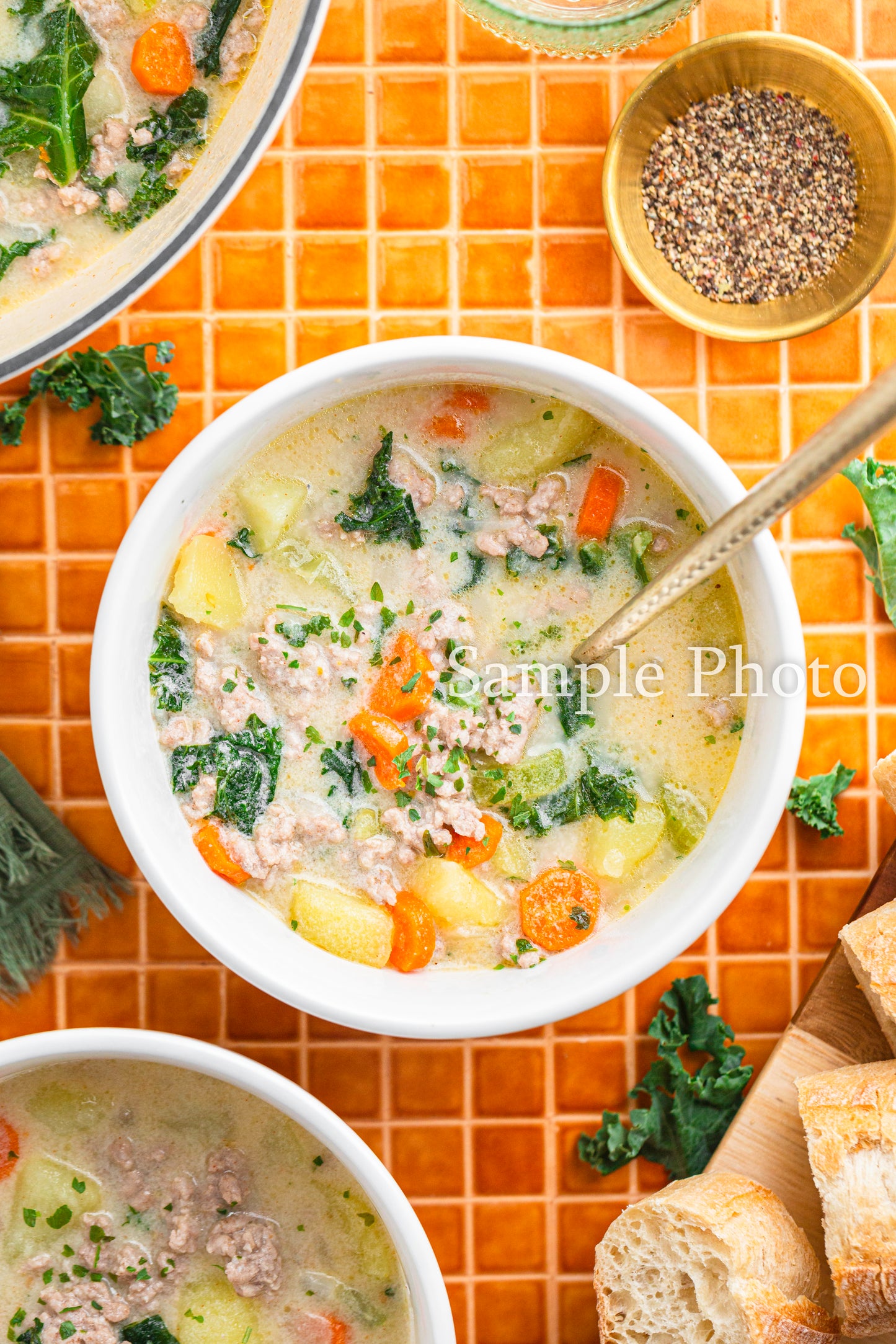 Tuscan Potato Sausage Soup - Set 2