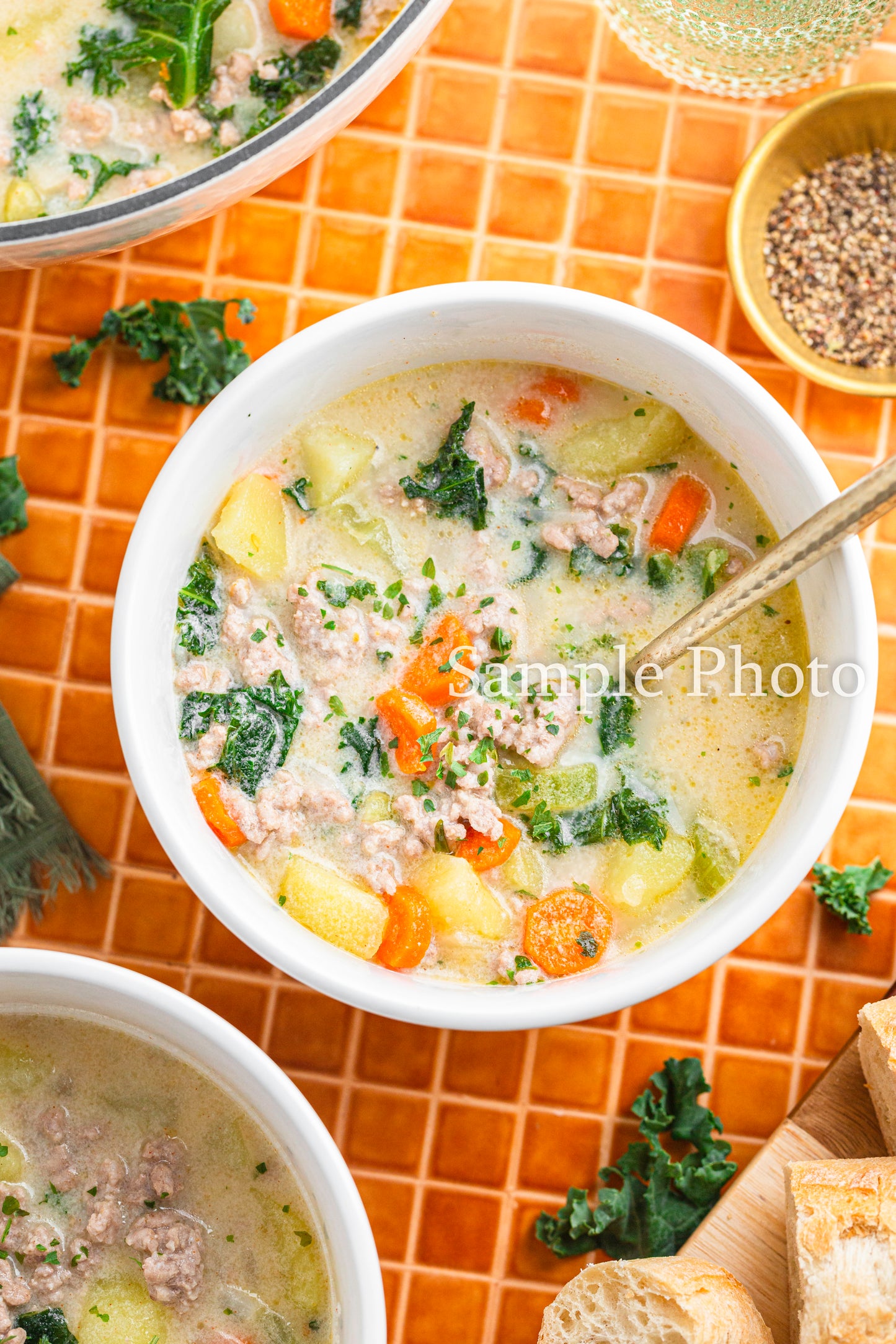Tuscan Potato Sausage Soup - Set 2