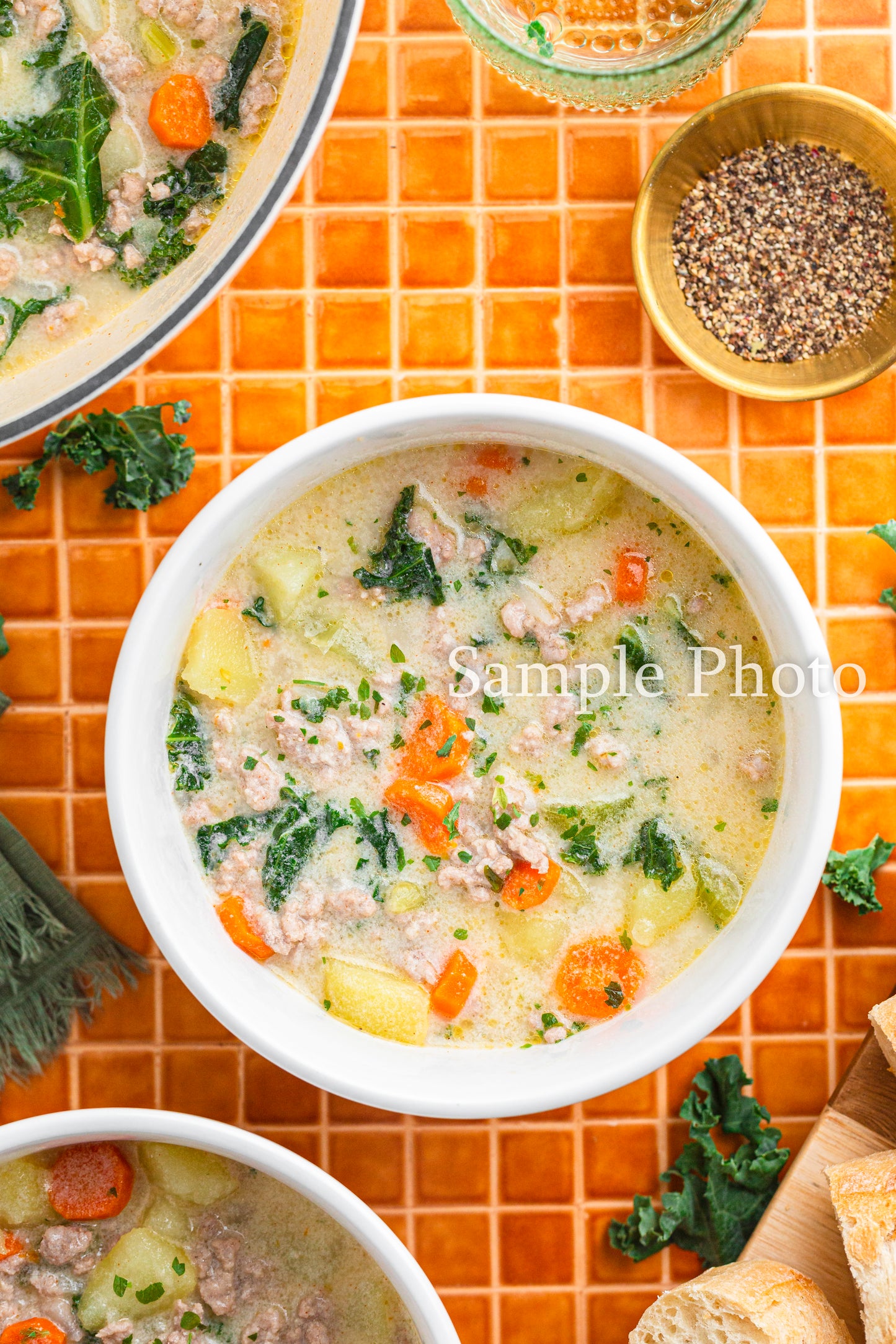 Tuscan Potato Sausage Soup - Set 2