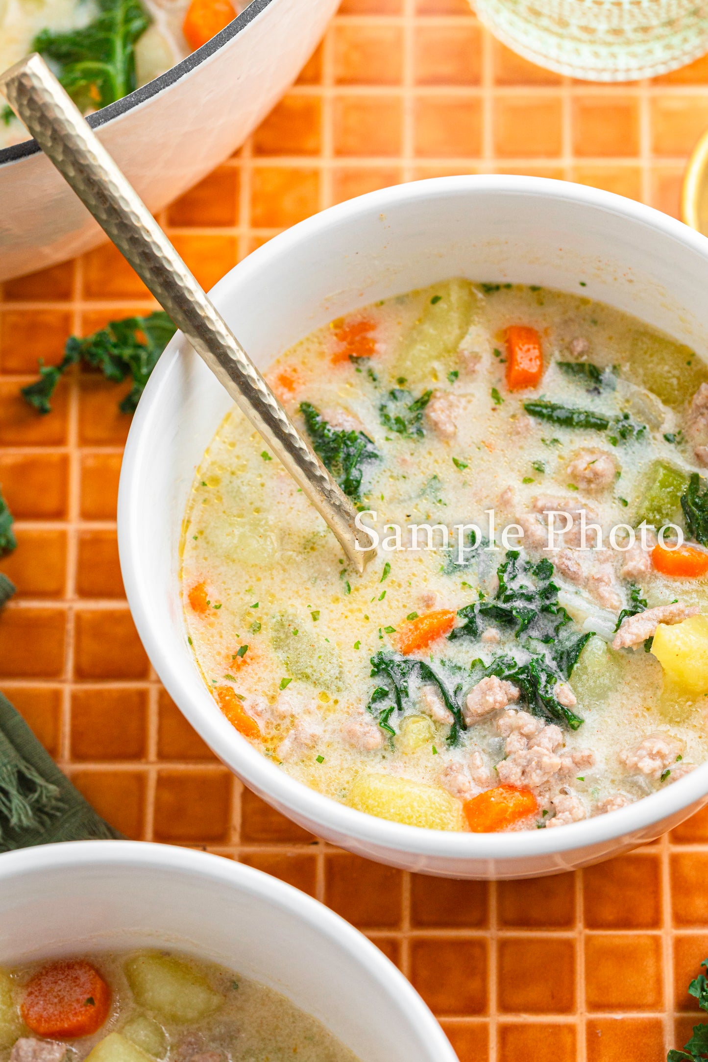 Tuscan Potato Sausage Soup - Set 2
