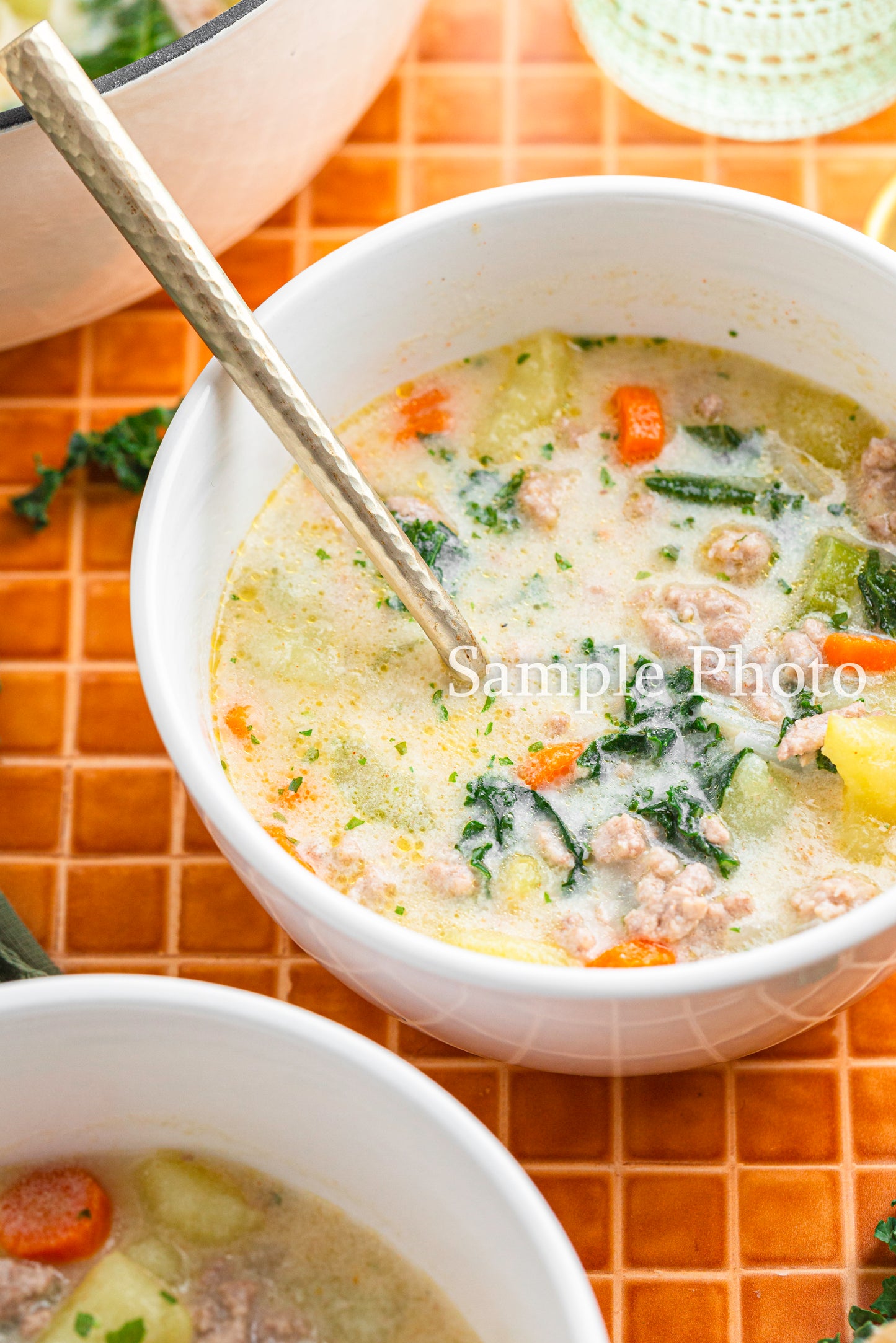 Tuscan Potato Sausage Soup - Set 2