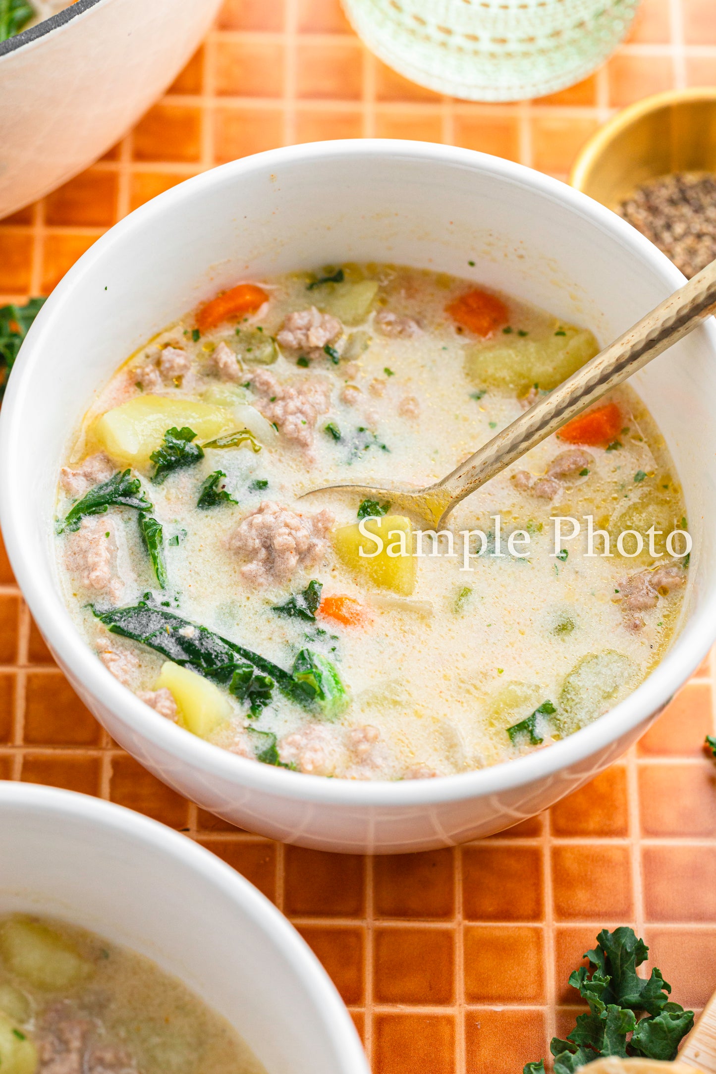 Tuscan Potato Sausage Soup - Set 2