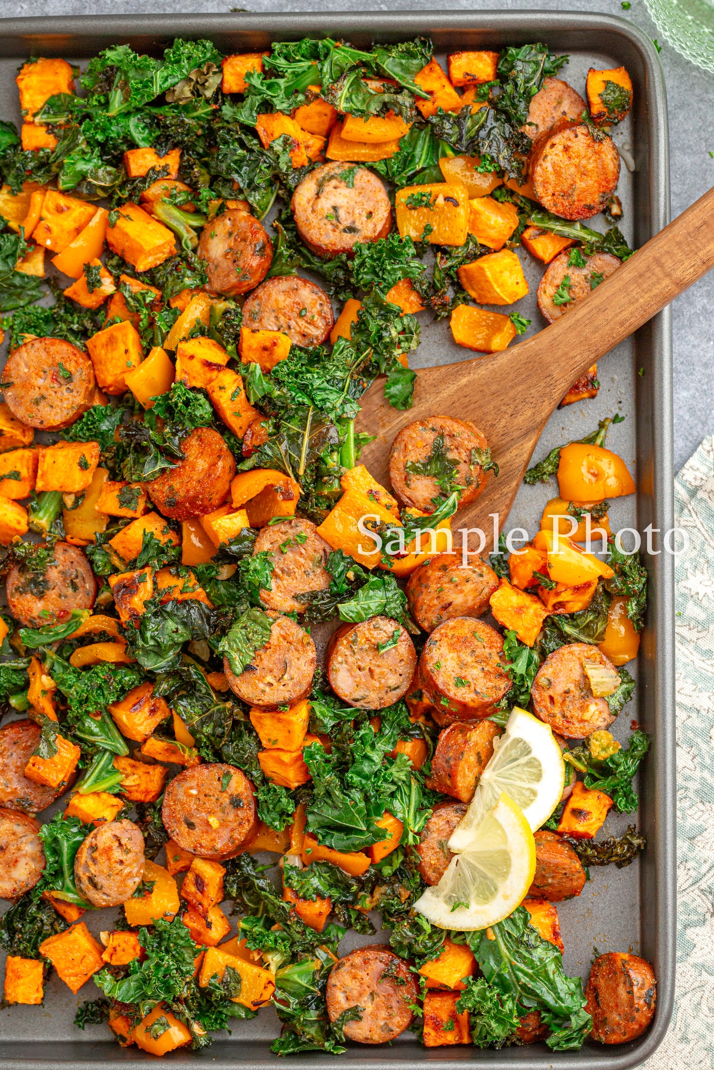 Sheet Pan Sausage, Kale and Sweet Potatoes - Set 2