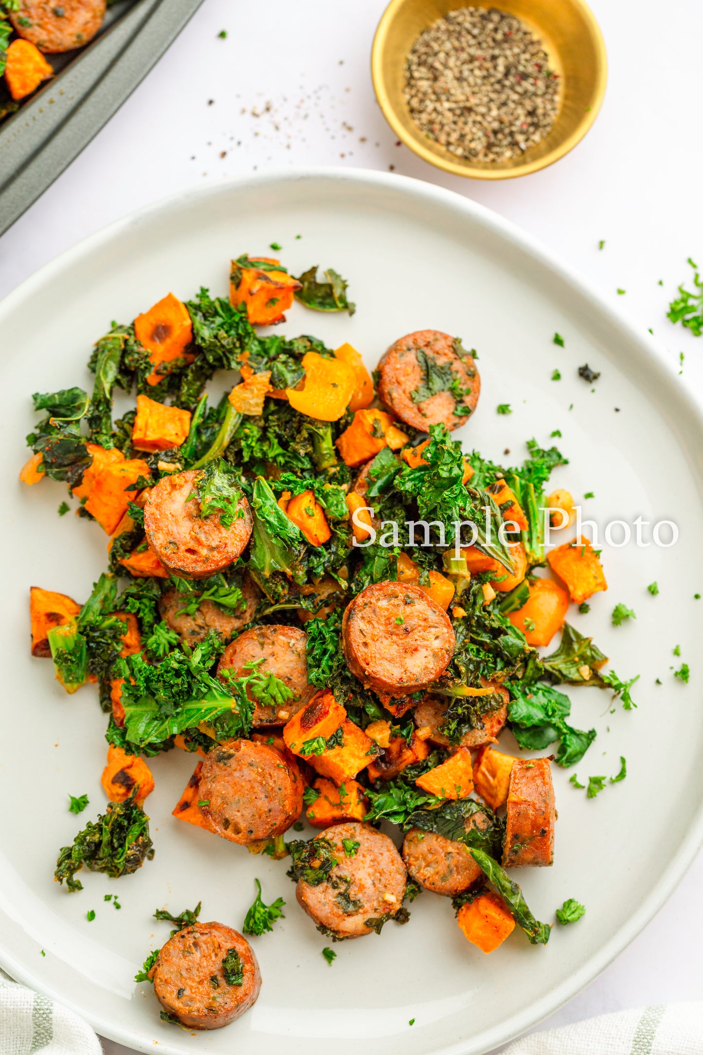 Sheet Pan Sausage, Kale and Sweet Potatoes - Set 2